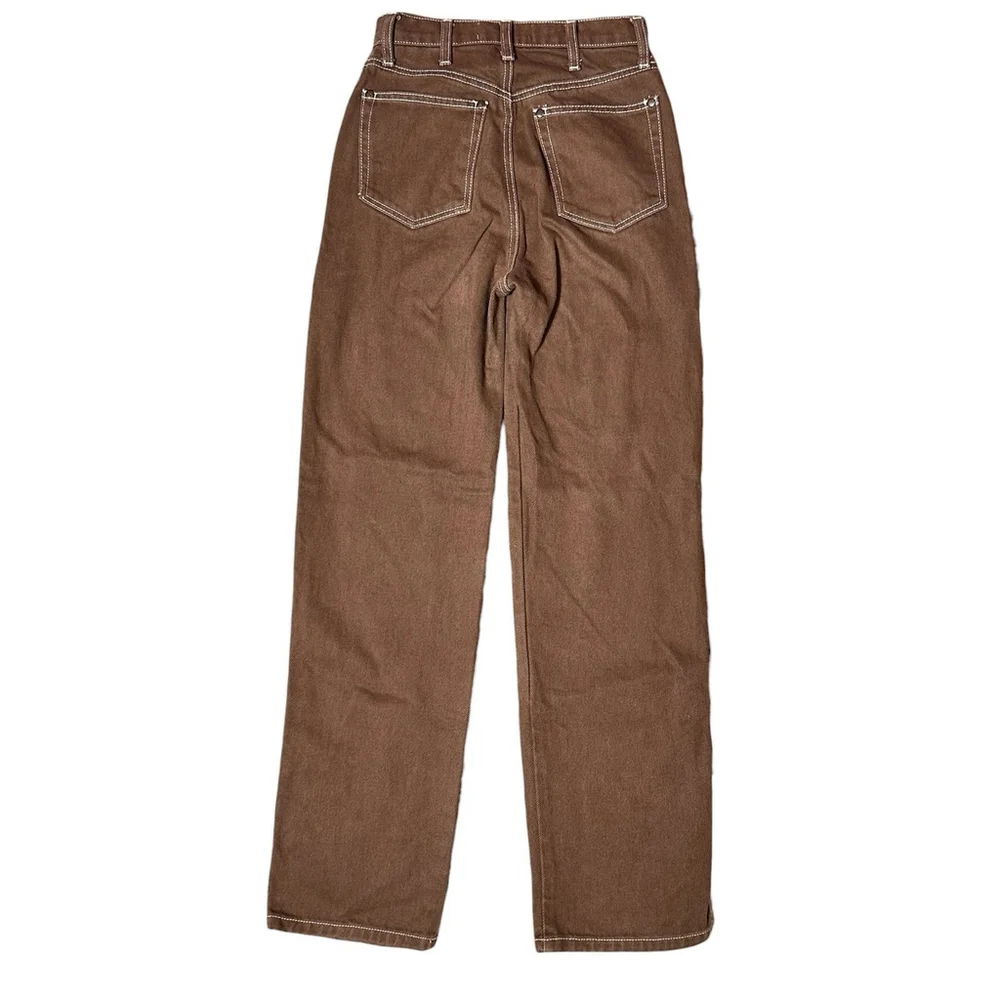 Reformation Cowboy High Rise Straight Jeans Chocolate Brown Women Sz 23x27 NWOT